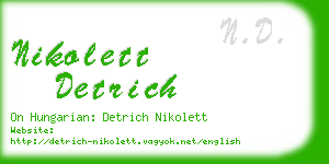 nikolett detrich business card